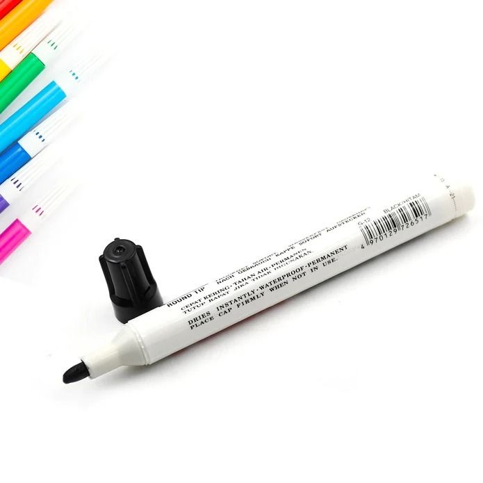 BLACK PERMANENT MARKER(12PC)