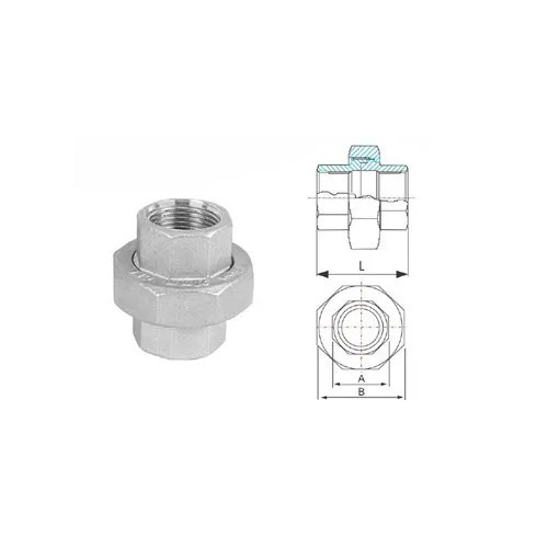 LINTAS MAKE Stainless Steel Pipe Fittings SS Tee Code No. Li-002