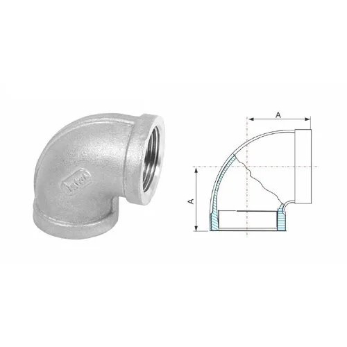 Stainless Steel Pipe Fittings SS 90 Elbow Code No.Li 001