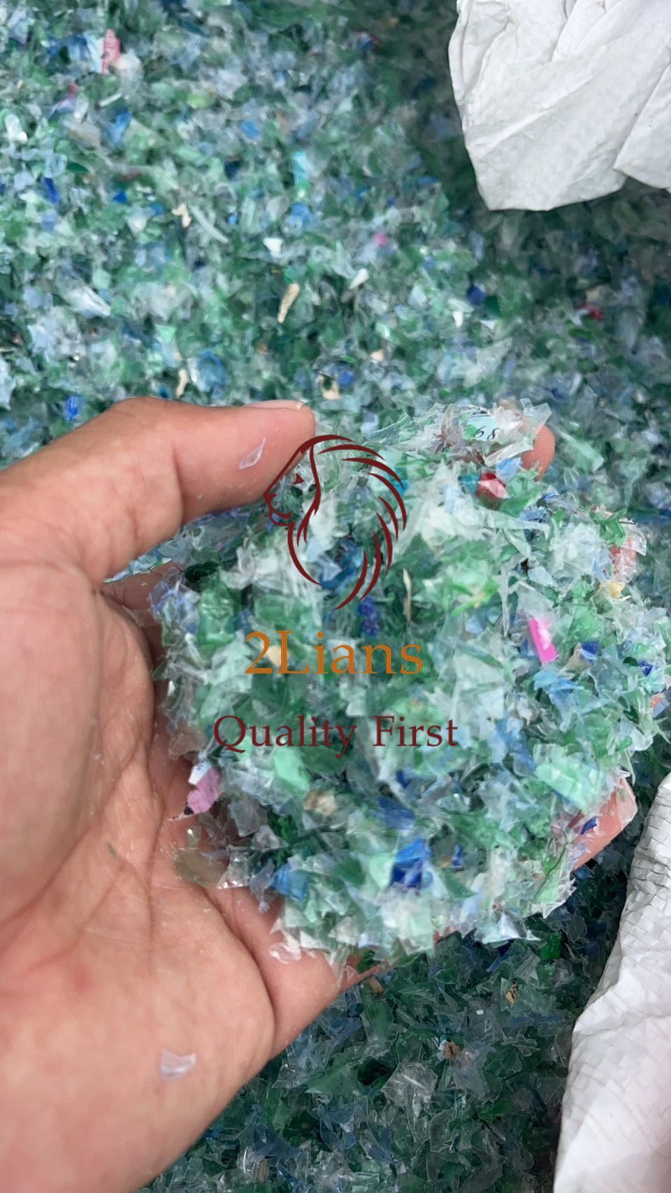 PET bottle flakes mix color