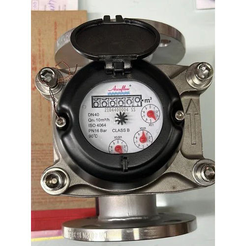 Ss Water Meter, Woltman Type, Removable Mechanism Water Flow Meter Flanged Ends