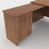 Office Table with Side Unit