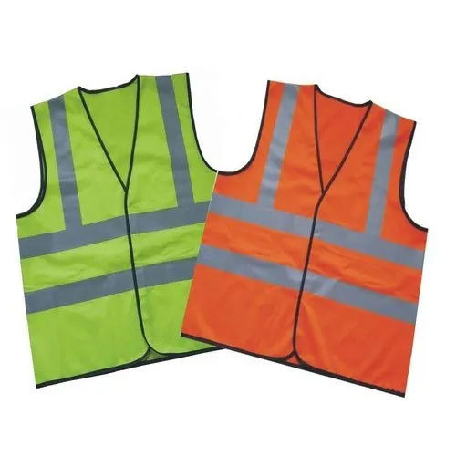 Multicolor Without Sleeves Polyester Safety Jacket