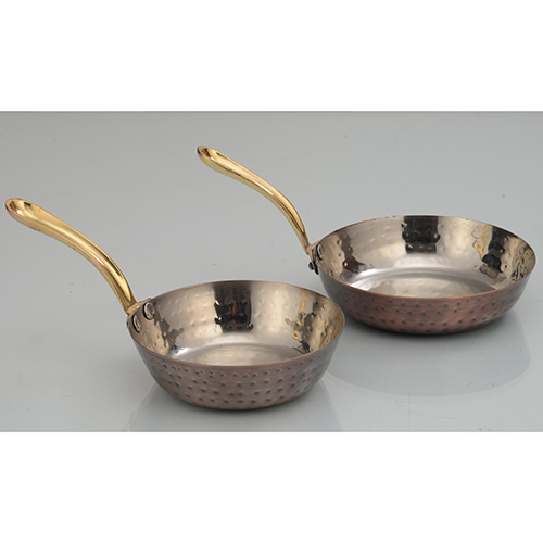 Fry Pan With Single Brass Handle