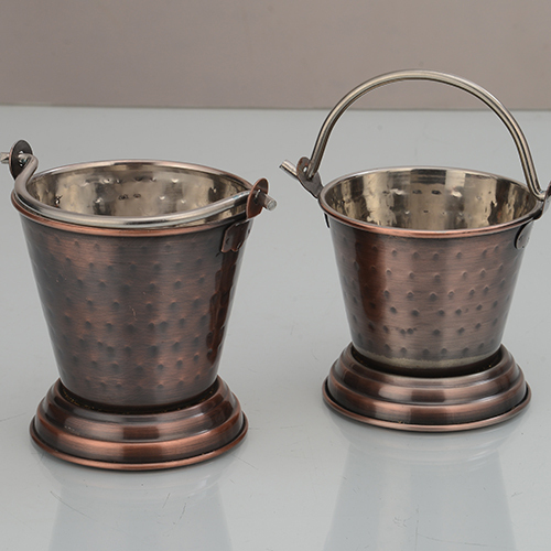 Plain Round Copper Gravy Bucket