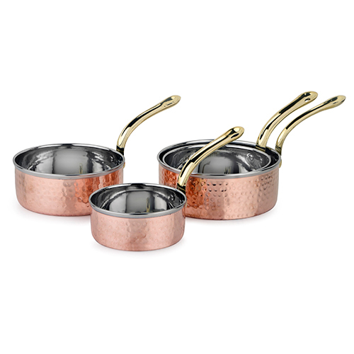 Copper Sauce Pan Single Brass Handle