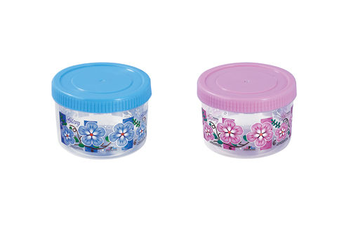 Household Container Euro 250 Ml Printed Set Of 6pcs