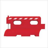 Water Filled Crash Barrier - Plastic Base, 2000x500x900 Mm, Red | High Impact Resistant, Uv Stabilized, 90 Degree Turning Radius