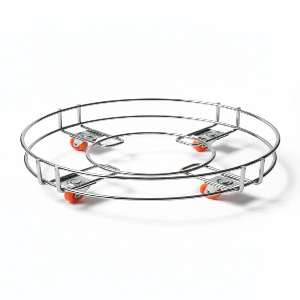 Ss Lpg Gas Cylinder Trolley - Color: Silver