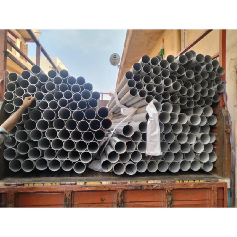 Stainless Steel Erw Welded Pipes - SS304 Grade | Industrial Silver Stainless Steel Components for Robust Durability and Reliability