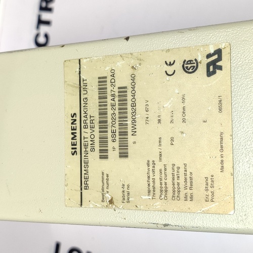 SIEMENS SIMOVERT 6SE7023-2EA87-2DA0 MASTERDRIVES