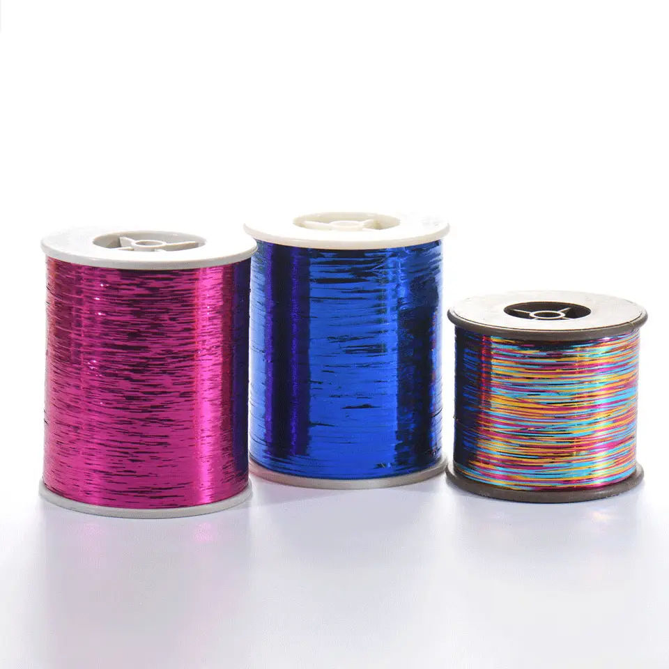 M Type 100% Metallic Yarn Bling Metallic Yarn Colorful Metallic Thread