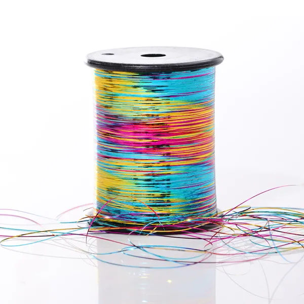 M Type 100% Metallic Yarn Bling Metallic Yarn Colorful Metallic Thread