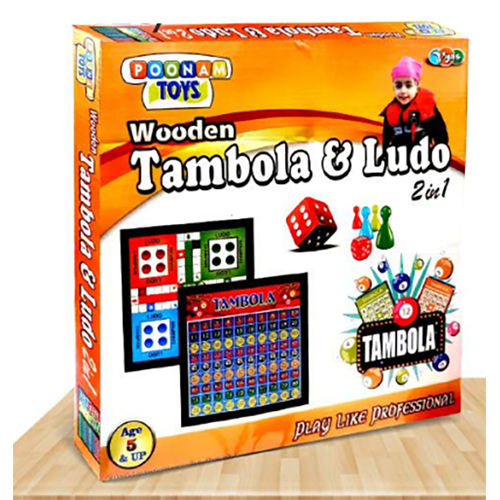 Wooden Ludo And Tambola Designed For: Children