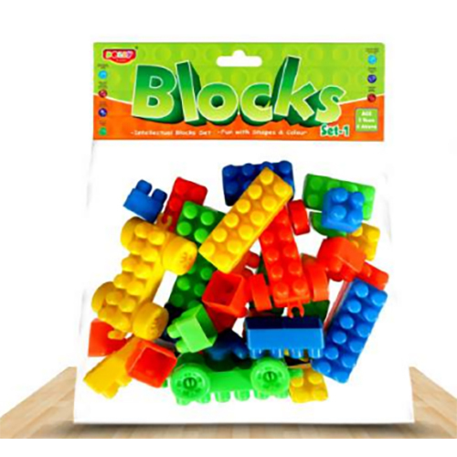 Building Block Set - Plastic Material | Manual Functionality for Creative Play and Learning