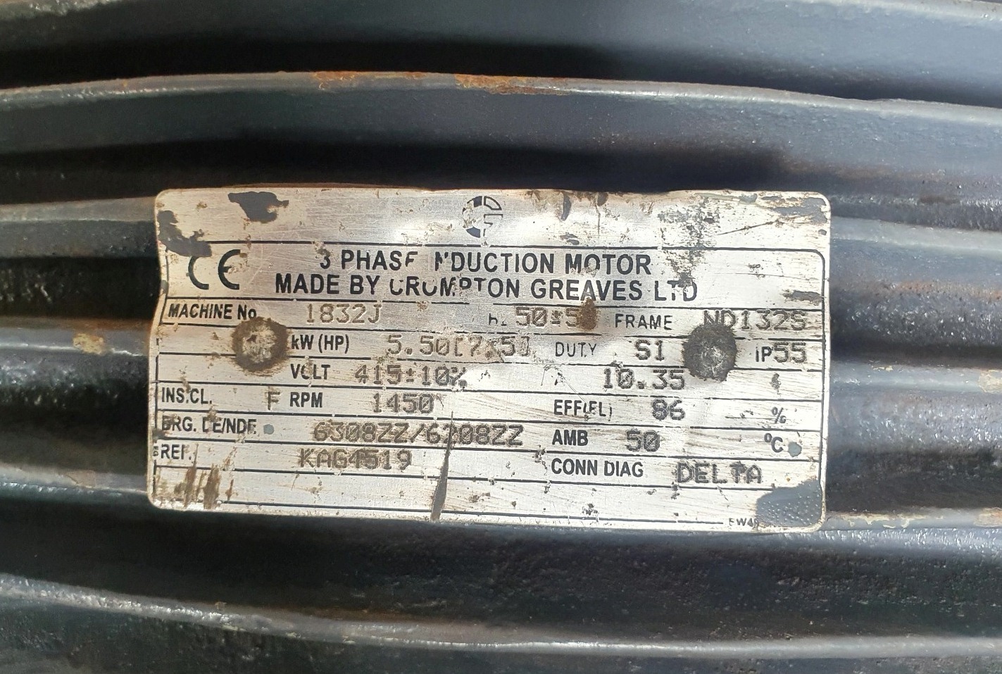 CROMPTON GREAVES 3 PHASE INDUCTION MOTOR