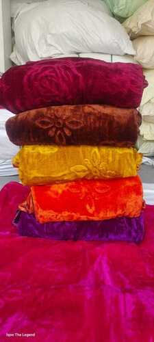 1500 Gram Taaj Plain Double Bed Mink Blanket