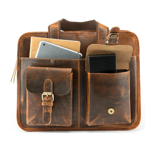 Brown Laptop Leather Bag Design: Modern