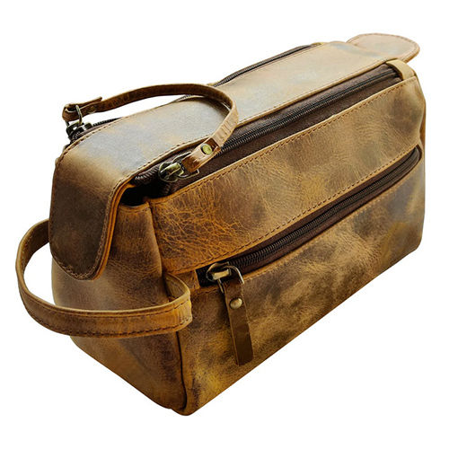 Mens Leather Toiletry Bags