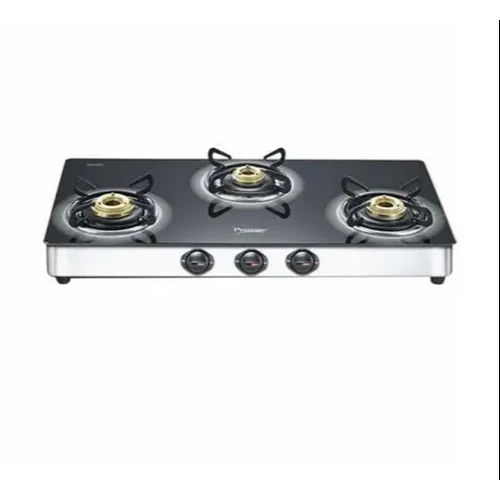 Three Burner Gas Stove - Dimension (L*W*H): 78 X 43 X 13  Centimeter (Cm)