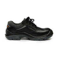 Safety Leather Shoes - Pu Upper Material, Customized Size For Men | Lace Style, Durable Design With Warranty