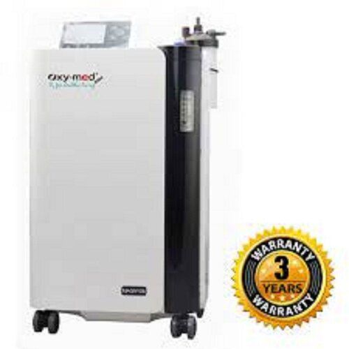 Oxymed Oxygen Concentrator - 5 Liters, Lightweight Plastic Device for Continuous Oxygen Therapy | Ideal for COPD, ICU Use, Quiet Operation with Digital Display and Safety Alarms