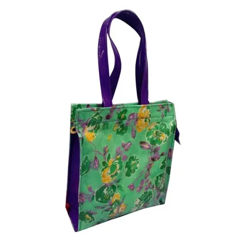 Green Printed Shopping Bag