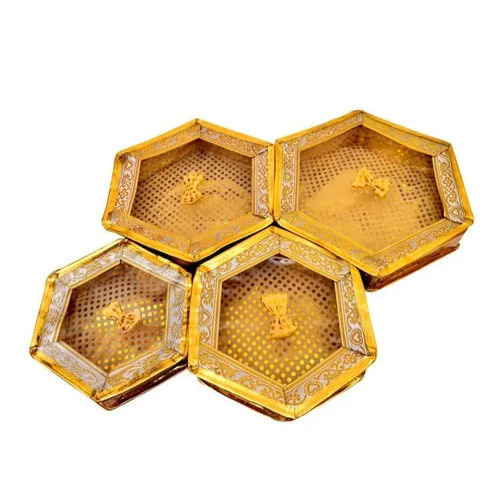 Golden Hexagon Shape Gifts Packaging Box