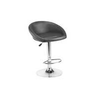B-603 Bar Stool - High-quality Leather & Steel, Water-resistant, Ergonomic Design, Eco-friendly, Antibacterial, Easy To Clean, Modern Black Finish
