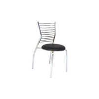Ct-715 Cafe Chair - Leather & Steel, Ergonomic Design, Antibacterial & Eco-friendly Features, Moisture-proof & Rust-proof Black Color