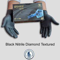 8 Mil Black Nitrile Powder Free Disposable Medical Examination Glove