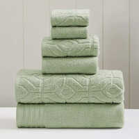 Jacquard Cotton Towel - 30x60 Inch, Ivory White | 100% Cotton, 400gsm Softness, Elegant Design, Eco-friendly, Versatile For Home & Spa