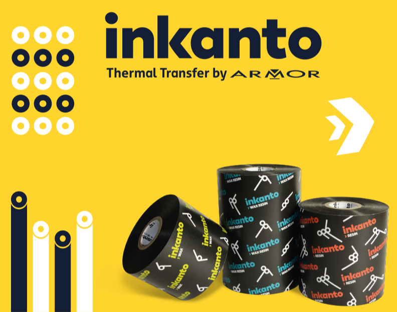 110Mm X 75Mtrs Inkanto Half Inch Core Ribbons For Zebra Printer