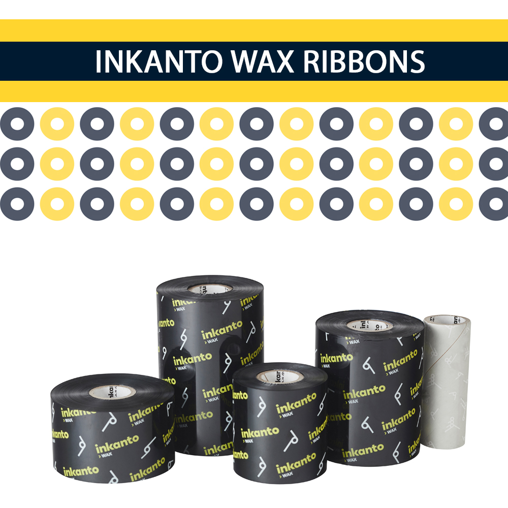 110Mm X 75Mtrs Inkanto Half Inch Core Ribbons For Zebra Printer