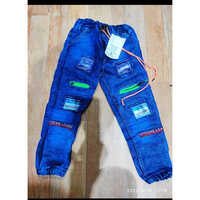 Boys Joggers Jeans - Denim, Regular Fit, Blue | Washable, No Fade, Breathable, Non Toxic, Quick Dry, Slim Fit For All Seasons