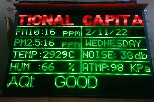 India's Leading Air Quality Display Manufacturer - Standard LED Pollution Parameter Display Boards, Real-Time Data for Railway Stations & Hospitals