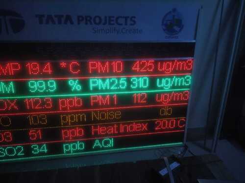 Display Board for Real-time Air Quality Data - LED, Standard Size, Red Tube Chip Color | Ideal for Hospitals and Hotels, Customizable Features