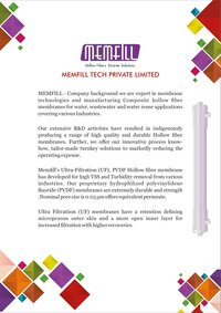 Ultrafiltration Hollow Fiber PVDF Membranes