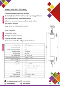 Ultrafiltration Hollow Fiber PVDF Membranes