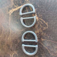 Zinc Grey Bag Buckle - Color: Silver Chrome