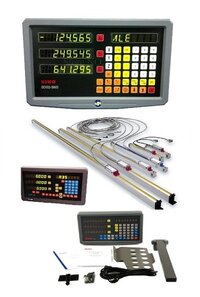 Sino Brand Dro Set With 2 Axis Dro Display - Linear Scale Resolution 0.001 Mm, Sizes For X & Y Axis (100-970 Mm), Fittings & Accessories Included