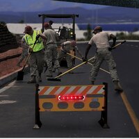 Solar Red Flag Light For Road Way Safety