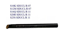 Screw Clamp Boring Bar - Steel, 12mm Diameter X 150mm Length, Black Coated, Hrc 40-45 Hardness | Polished Surface, Industrial Use