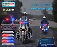 Solar Red Flag Light For Police Bike