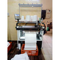 Industrial Collar Knitting Machine - Silver Metal Frame, Up To 200 Collars Per Hour , Versatile For Wool, Cotton, And Synthetics