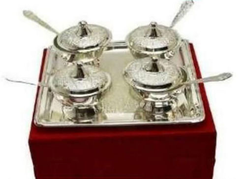 SILVER FOUR BOWL SET