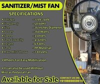 Sanitizer Mist Fan - Color: Black