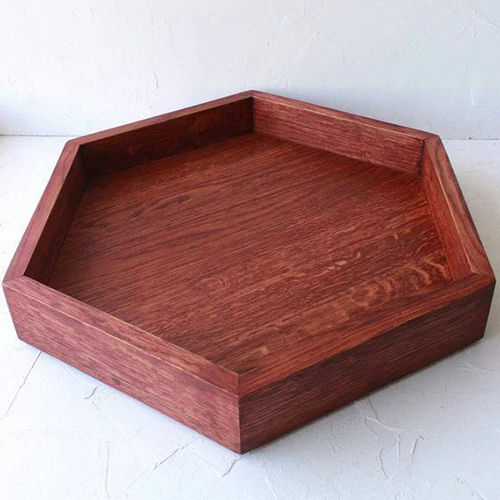 Brown Wooden Hamper Tray