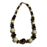Antique Flower Beads Necklace - Ethnic Design For Weddings And Festive Occasions | Different Available Acrylic/plastic/lucite Bead Colors