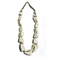 White Uncut Necklace - Acrylic Beads, Ethnic Design For Women | Perfect For Weddings, Parties, And Festive Occasions, Available In Different Colors